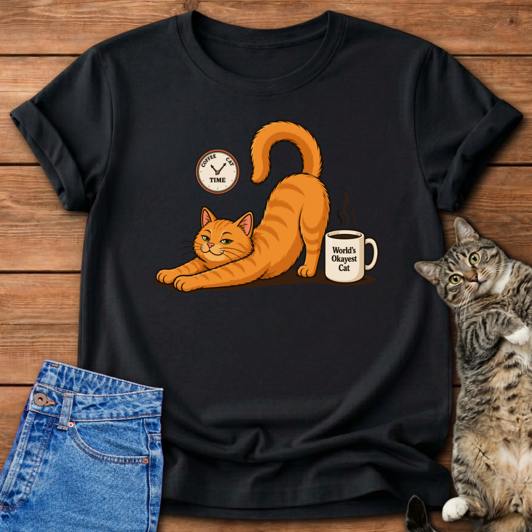Coffee-Cat Time T-Shirt