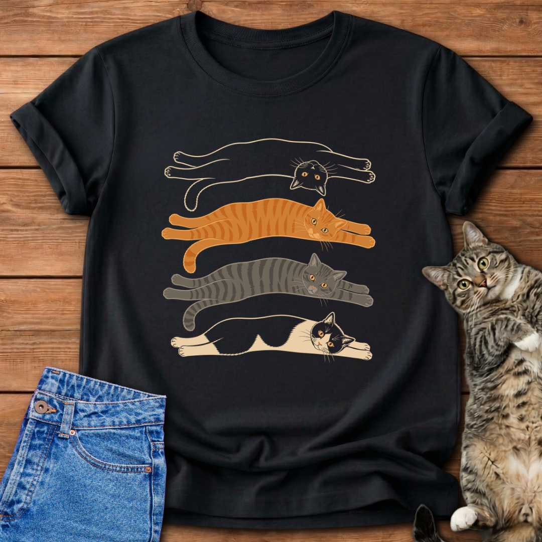 Stretching Cats T-Shirt