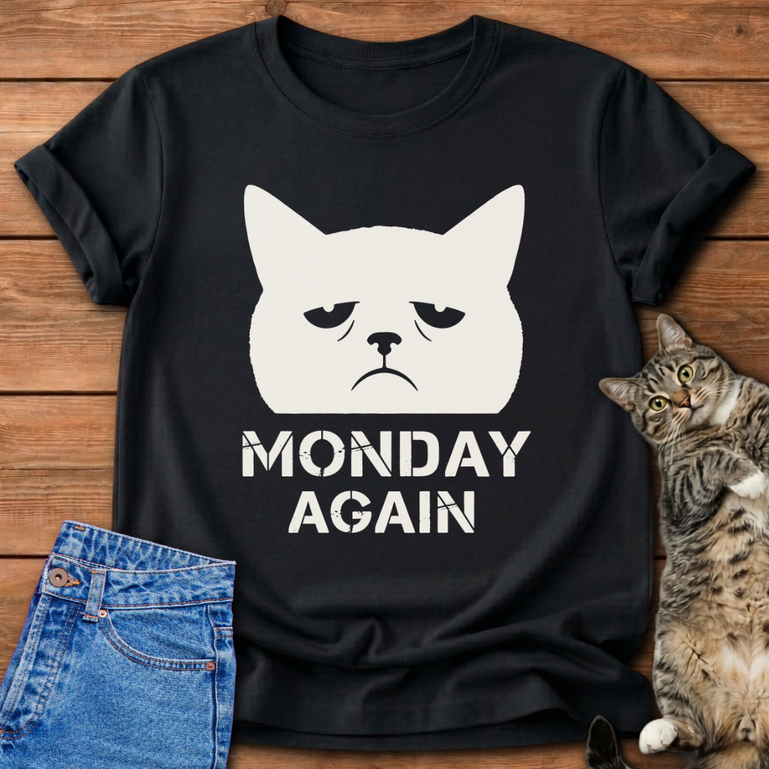Monday Again Cat T-Shirt
