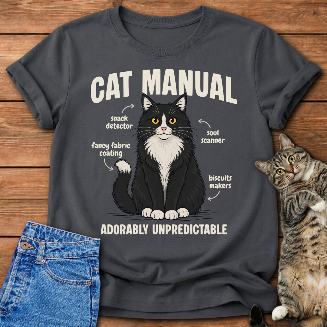 Tuxedo Cat Manual T-Shirt