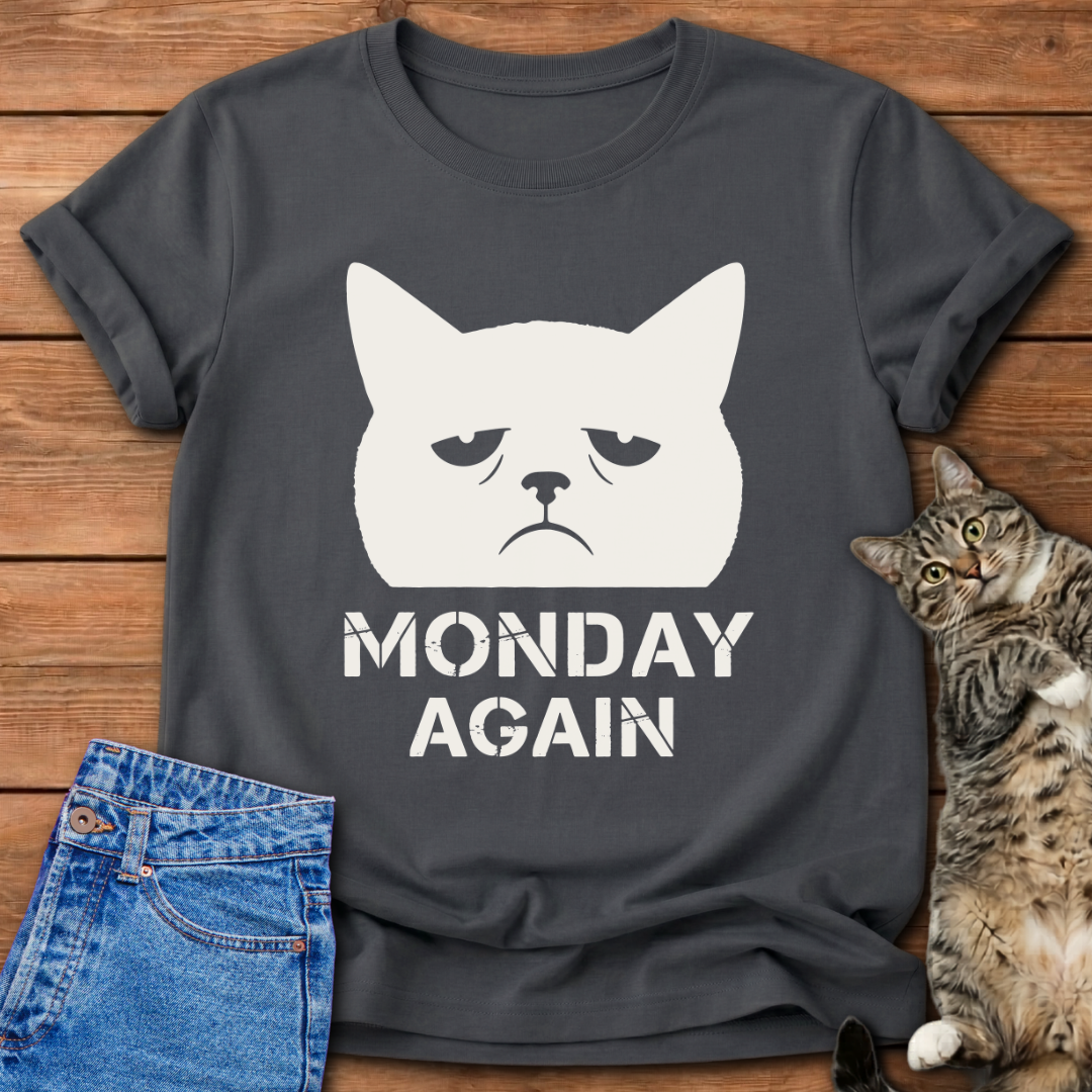Monday Again Cat T-Shirt