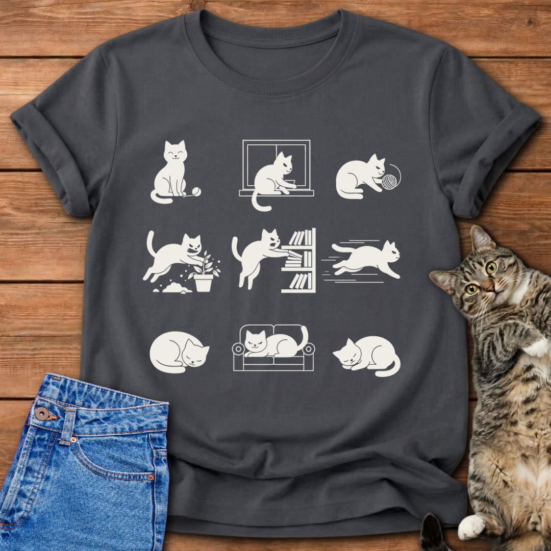 Cat Mood Chart T-Shirt
