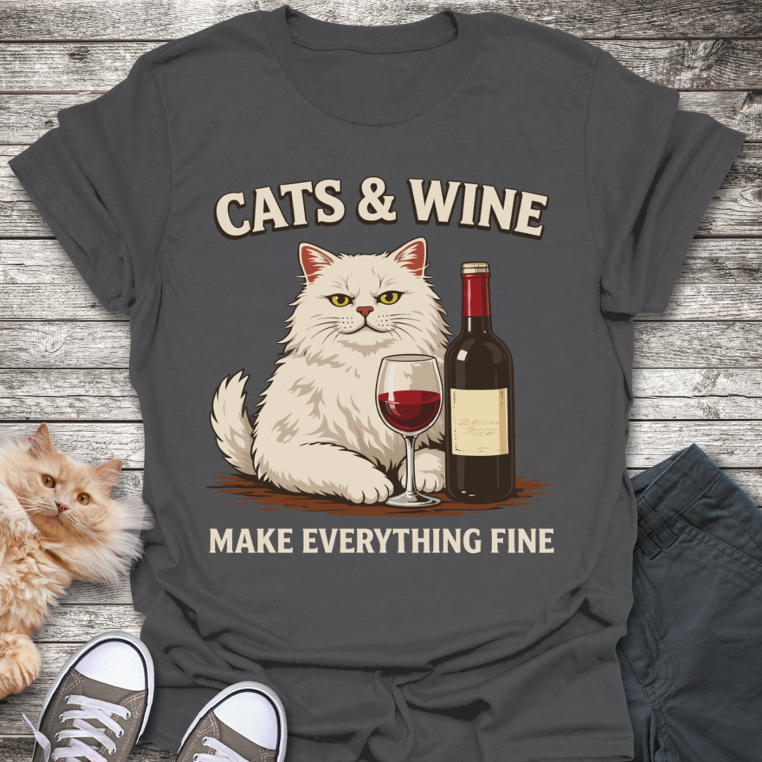 Cats And Wine T-Shirt