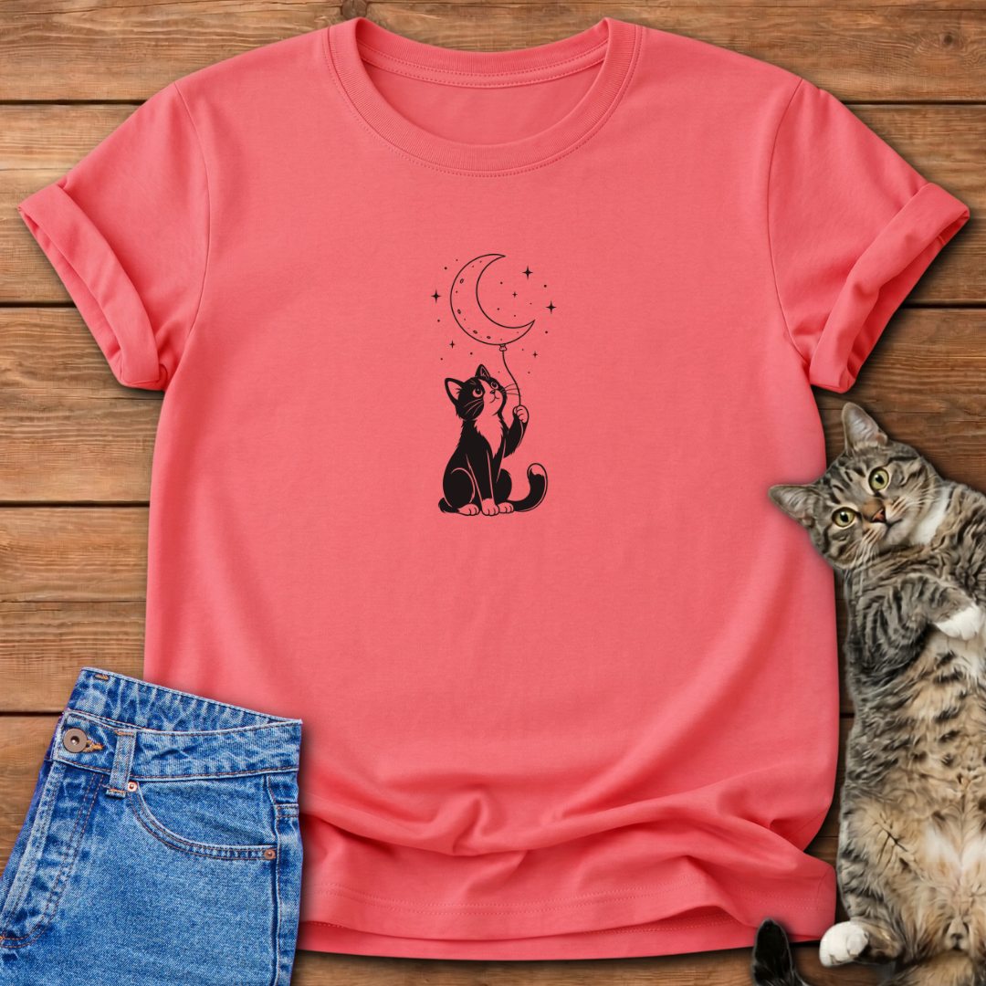 Moon Balloon Cat T-Shirt