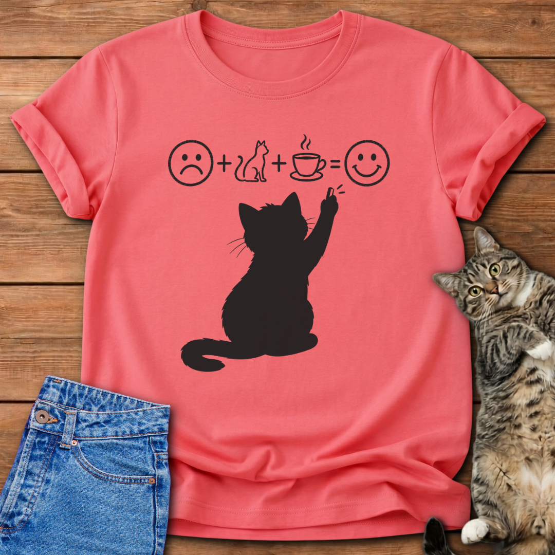 Coffee Cat Math T-Shirt