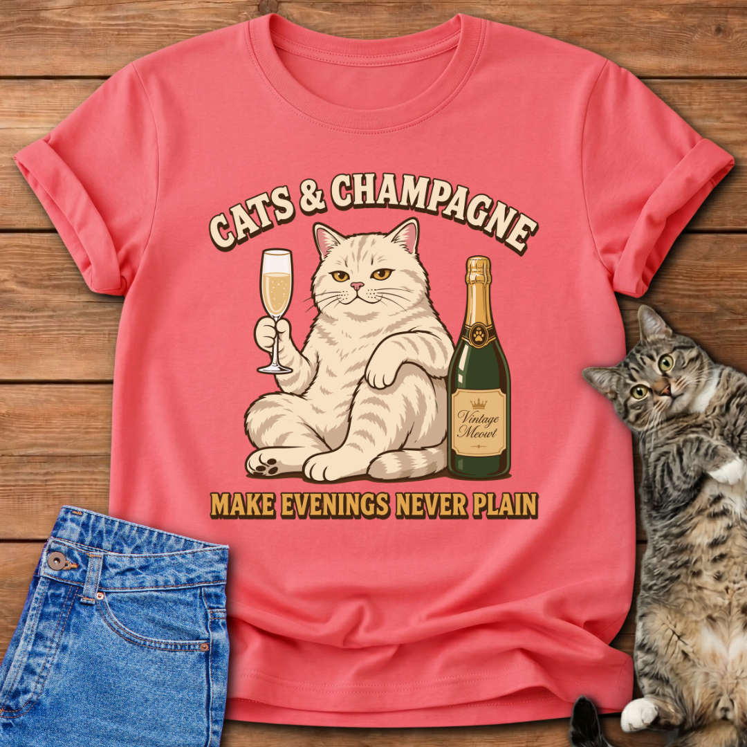 Cats & Champagne T-Shirt