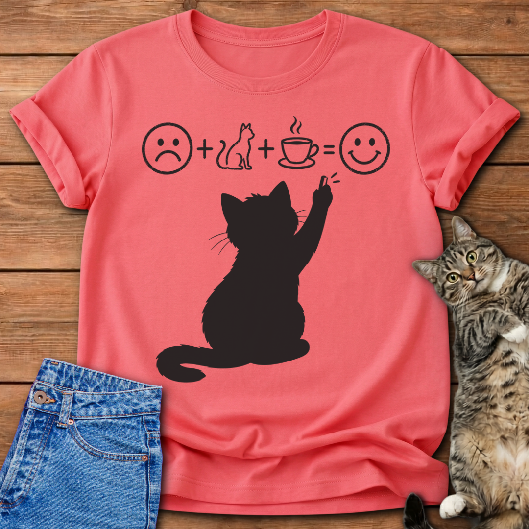 Coffee Cat Math T-Shirt
