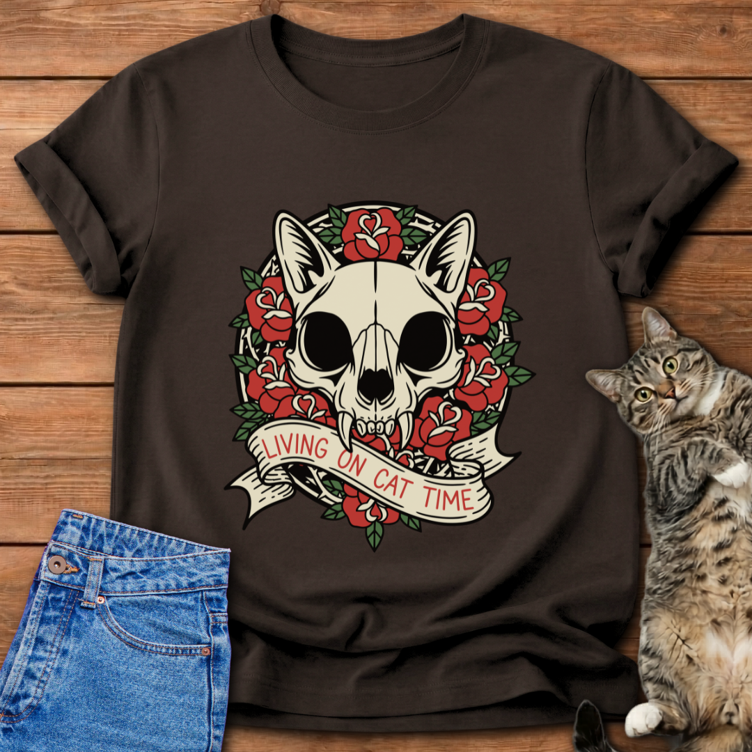 Living On Cat Time T-Shirt