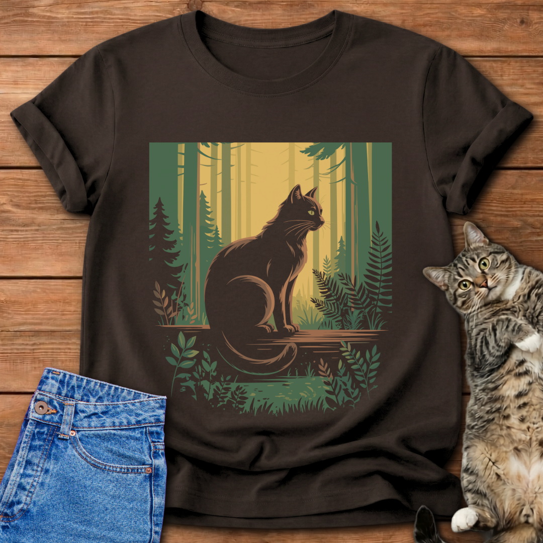 Mysterious Forest Cat T-Shirt