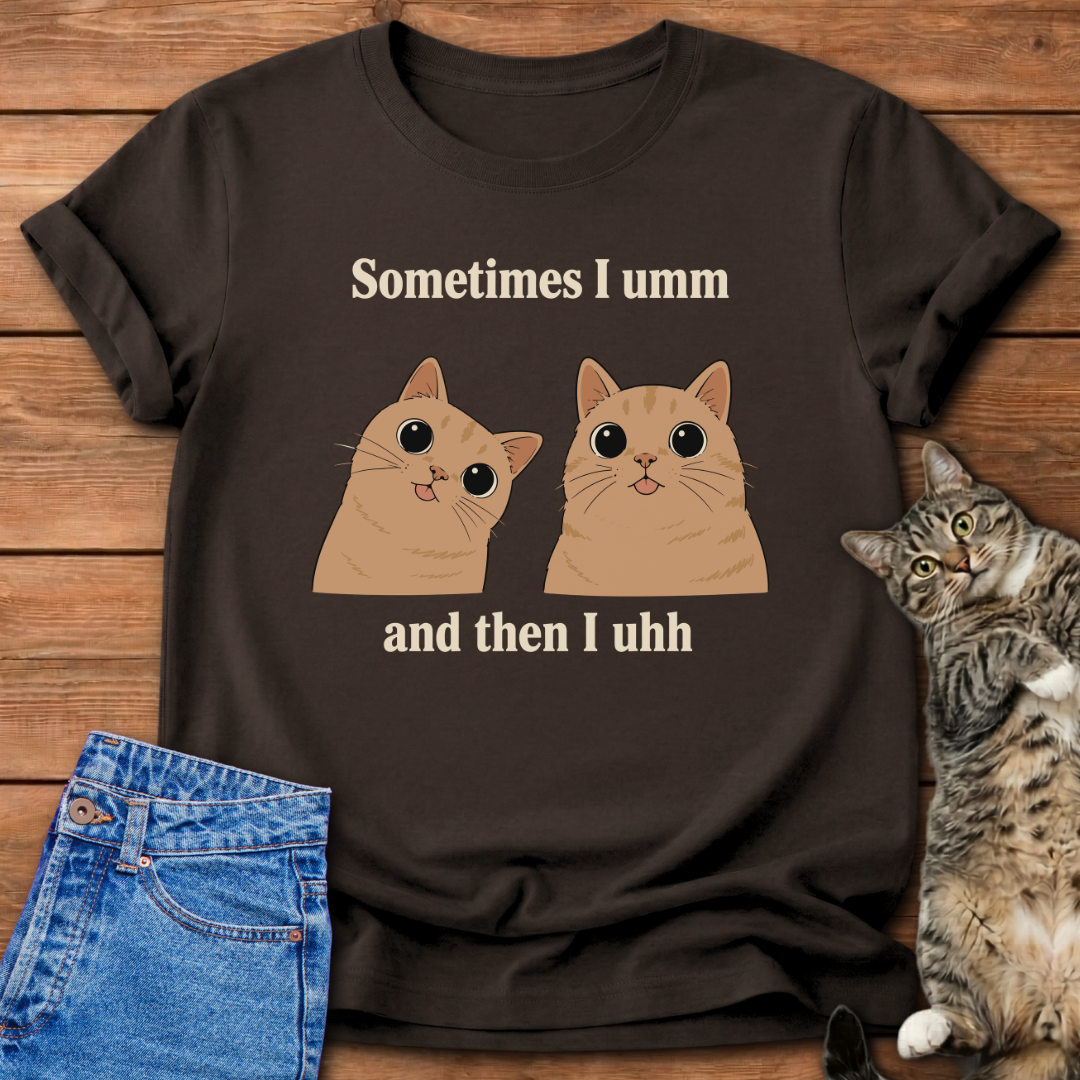 Sometimes I Umm Cat T-Shirt