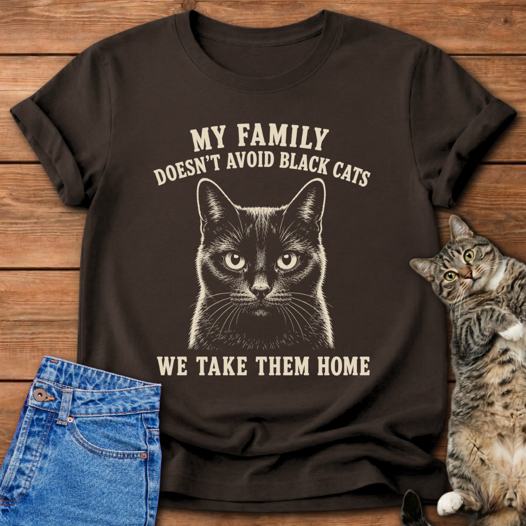Black Cat Family T-Shirt