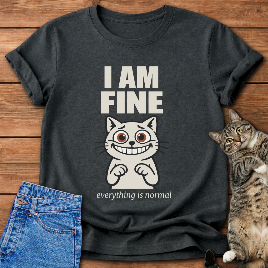 I Am Fine Cat T-Shirt