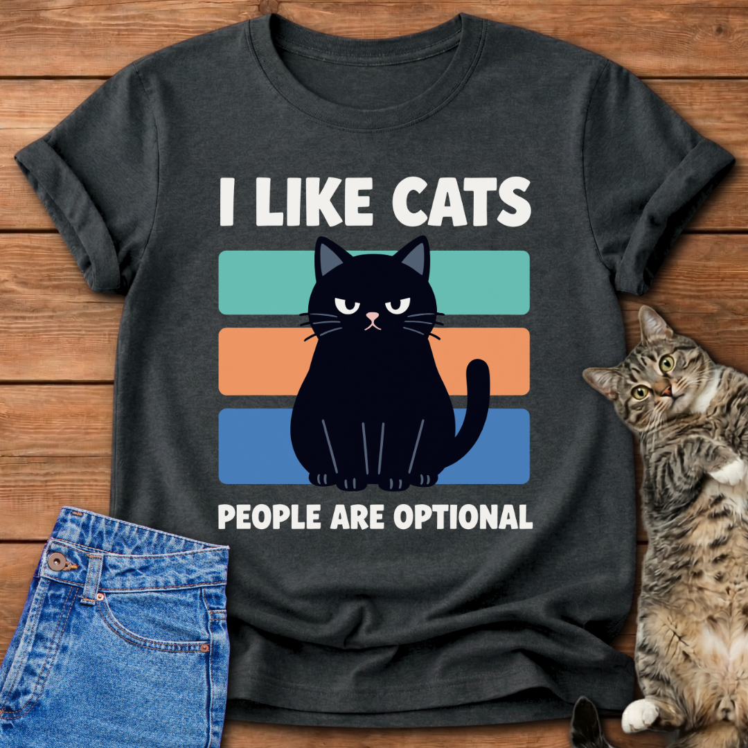 People Are Optional Cat T-Shirt