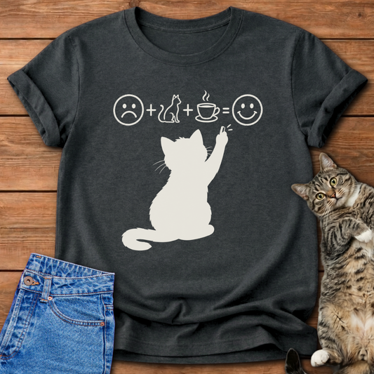 Coffee Cat Math T-Shirt