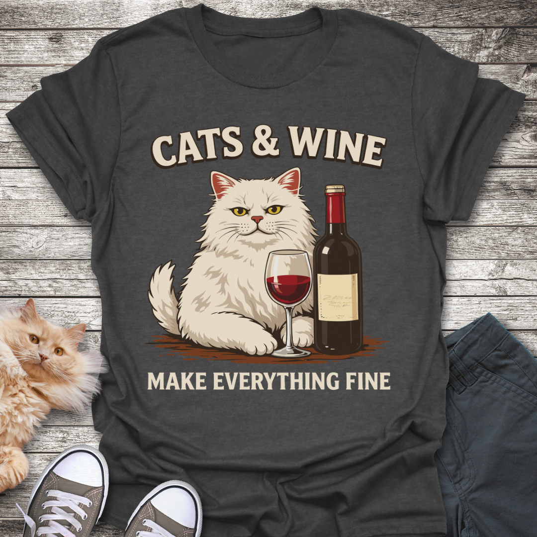Cats And Wine T-Shirt