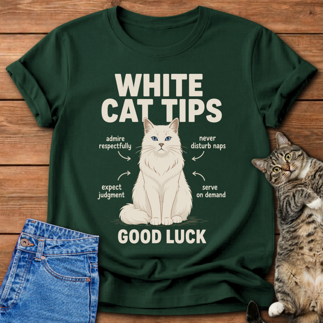 White Cat Tips T-Shirt