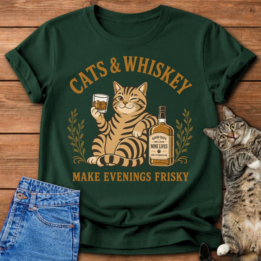 Cats and Whiskey T-Shirt
