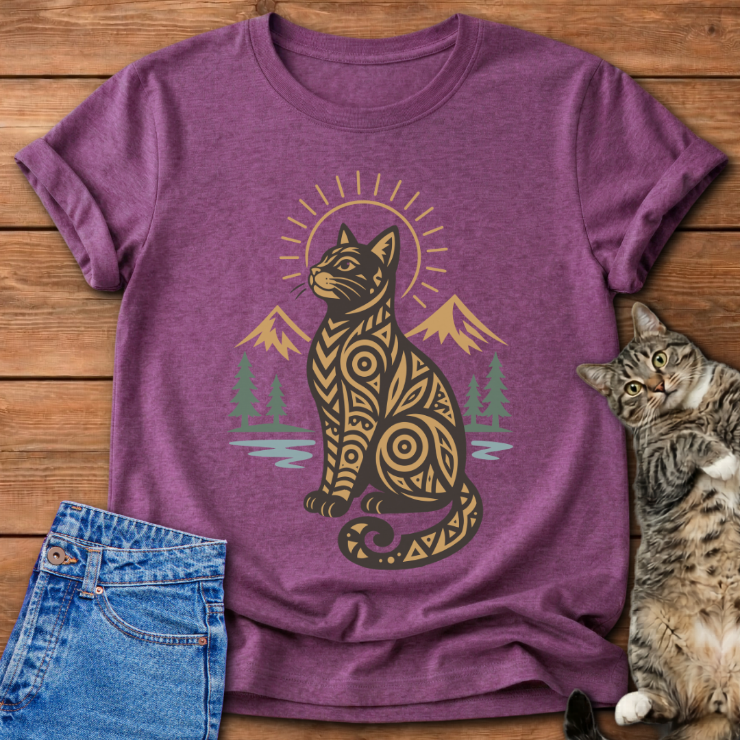 Tribal Cat T-Shirt