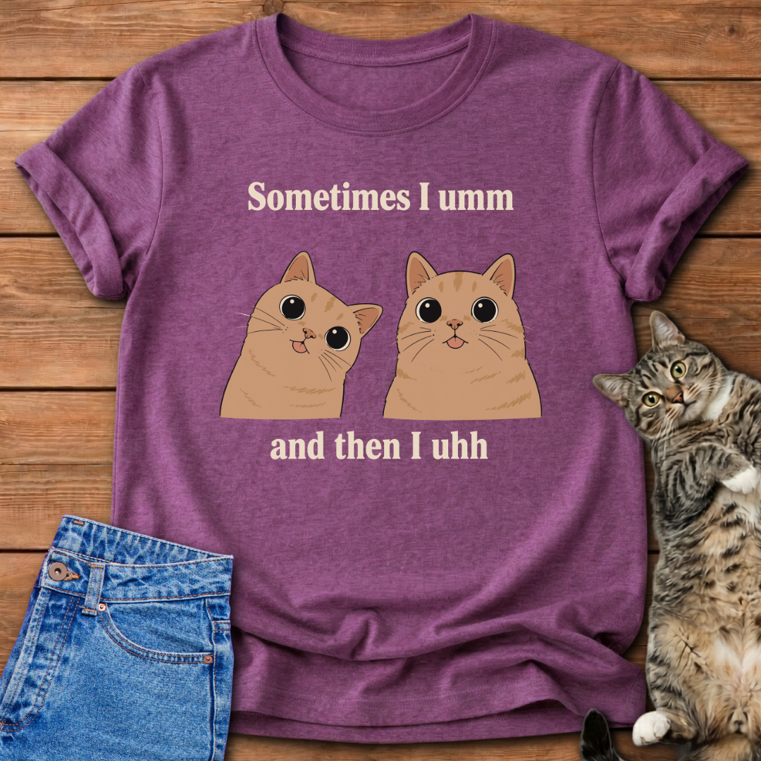 Sometimes I Umm Cat T-Shirt