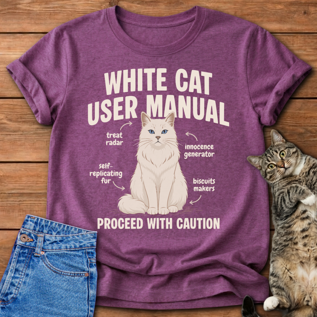 White Cat Manual T-Shirt