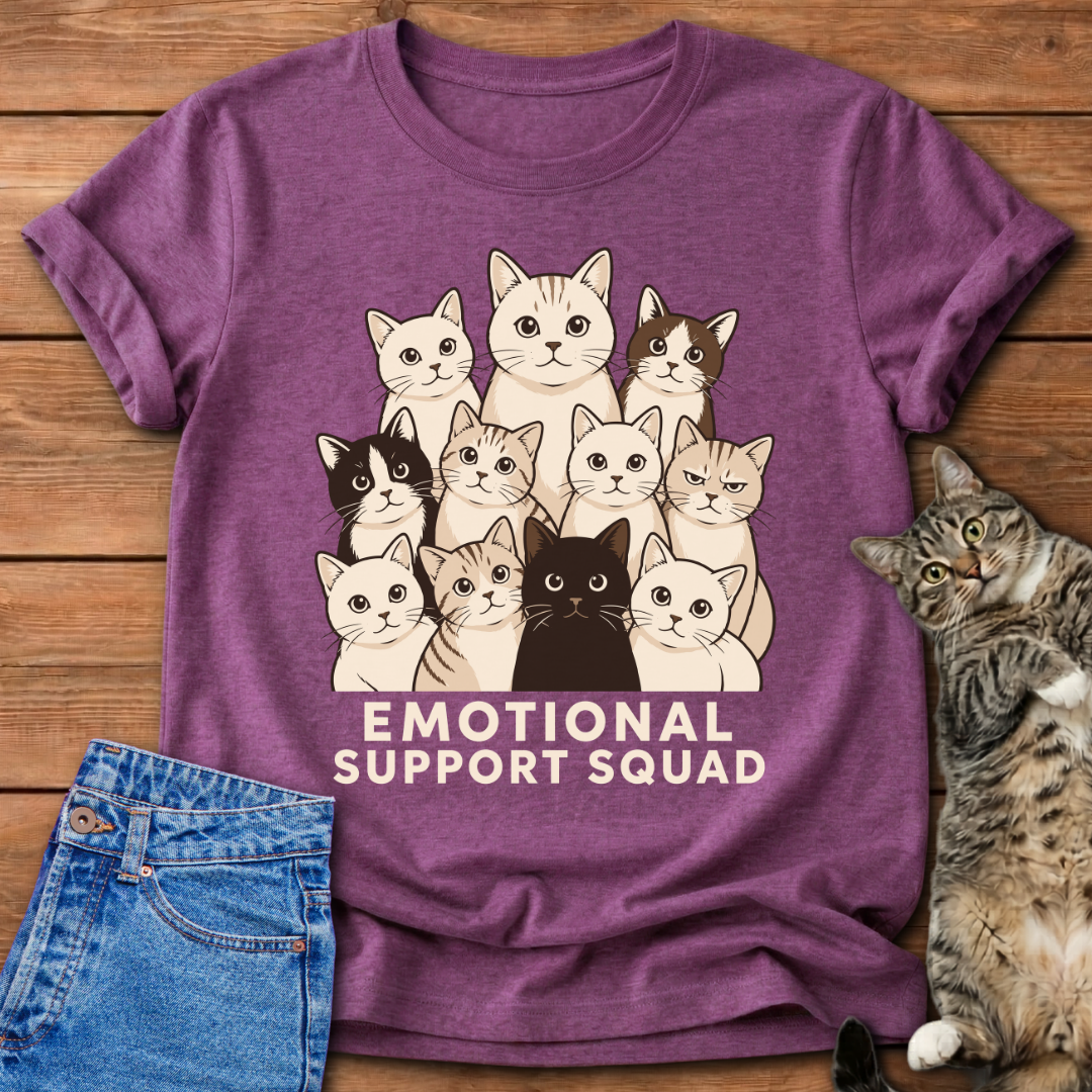 Emotional Support Squad Cat T-Shirt