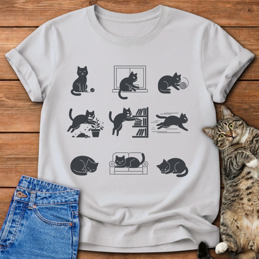 Cat Mood Chart T-Shirt