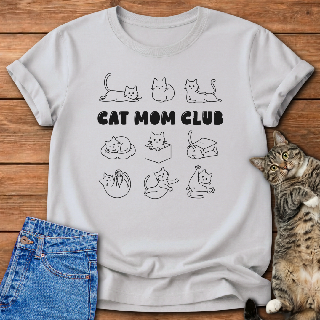 Cat Mom Club T-Shirt