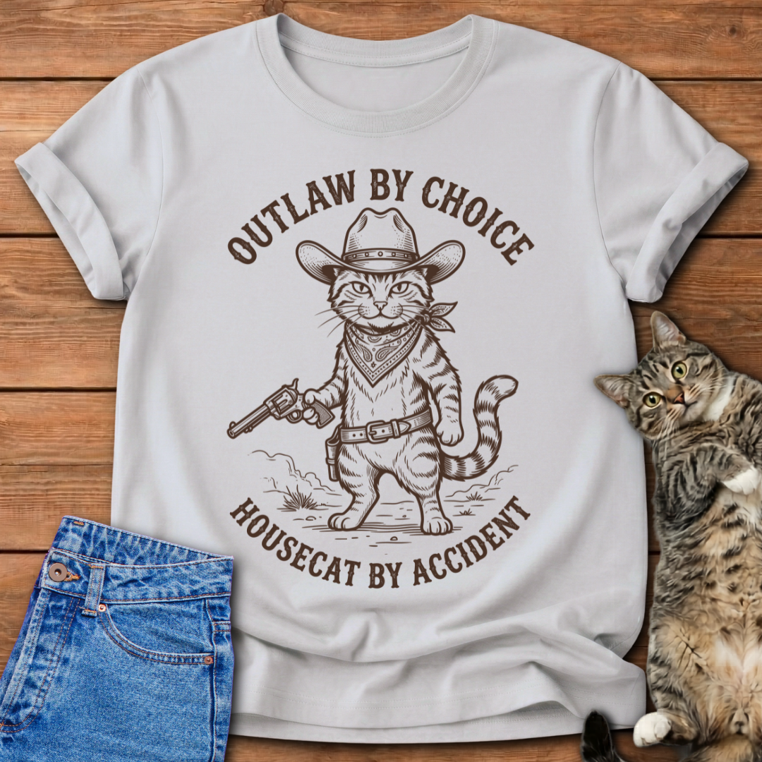 Outlaw By Choice Cat T-Shirt