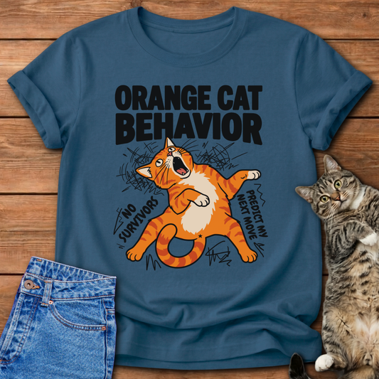 Orange Cat Behavior Chaos Mode T-Shirt
