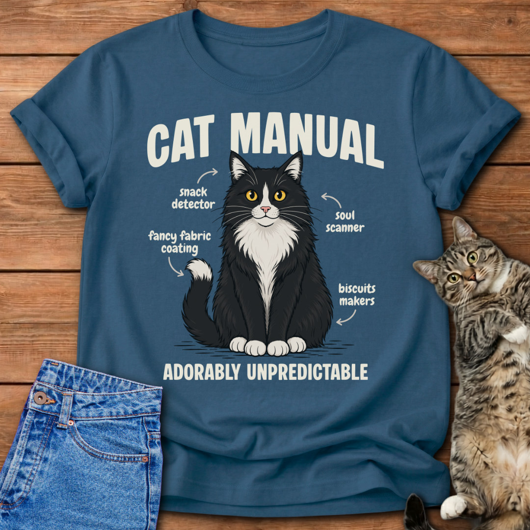 Tuxedo Cat Manual T-Shirt