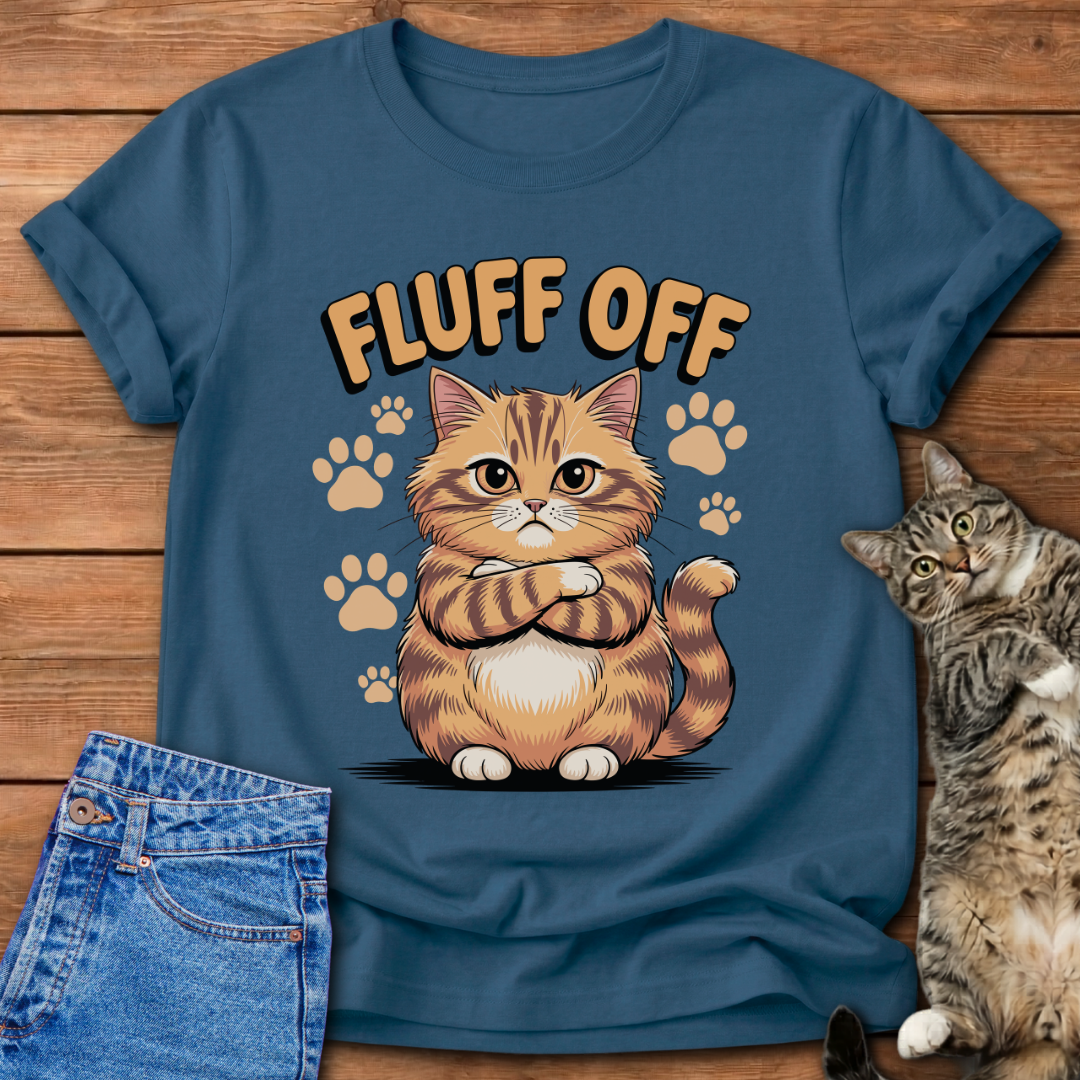 Grumpy Fluff Off Cat T-Shirt