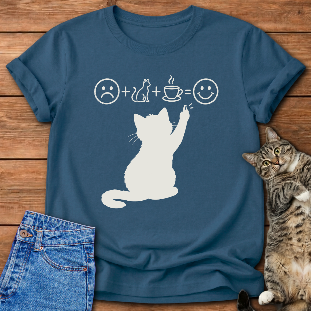 Coffee Cat Math T-Shirt