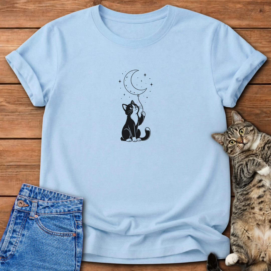 Moon Balloon Cat T-Shirt