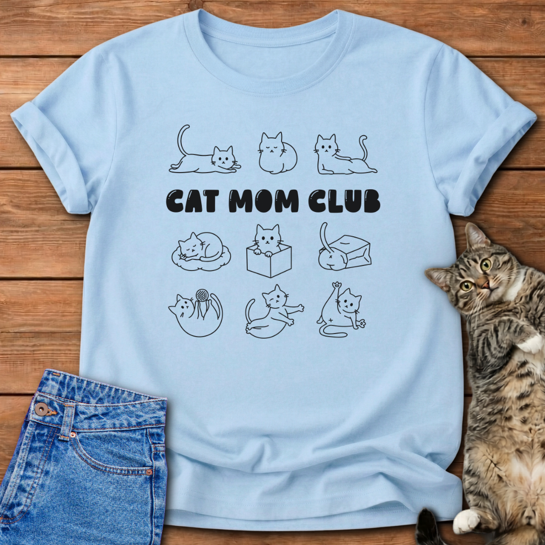 Cat Mom Club T-Shirt