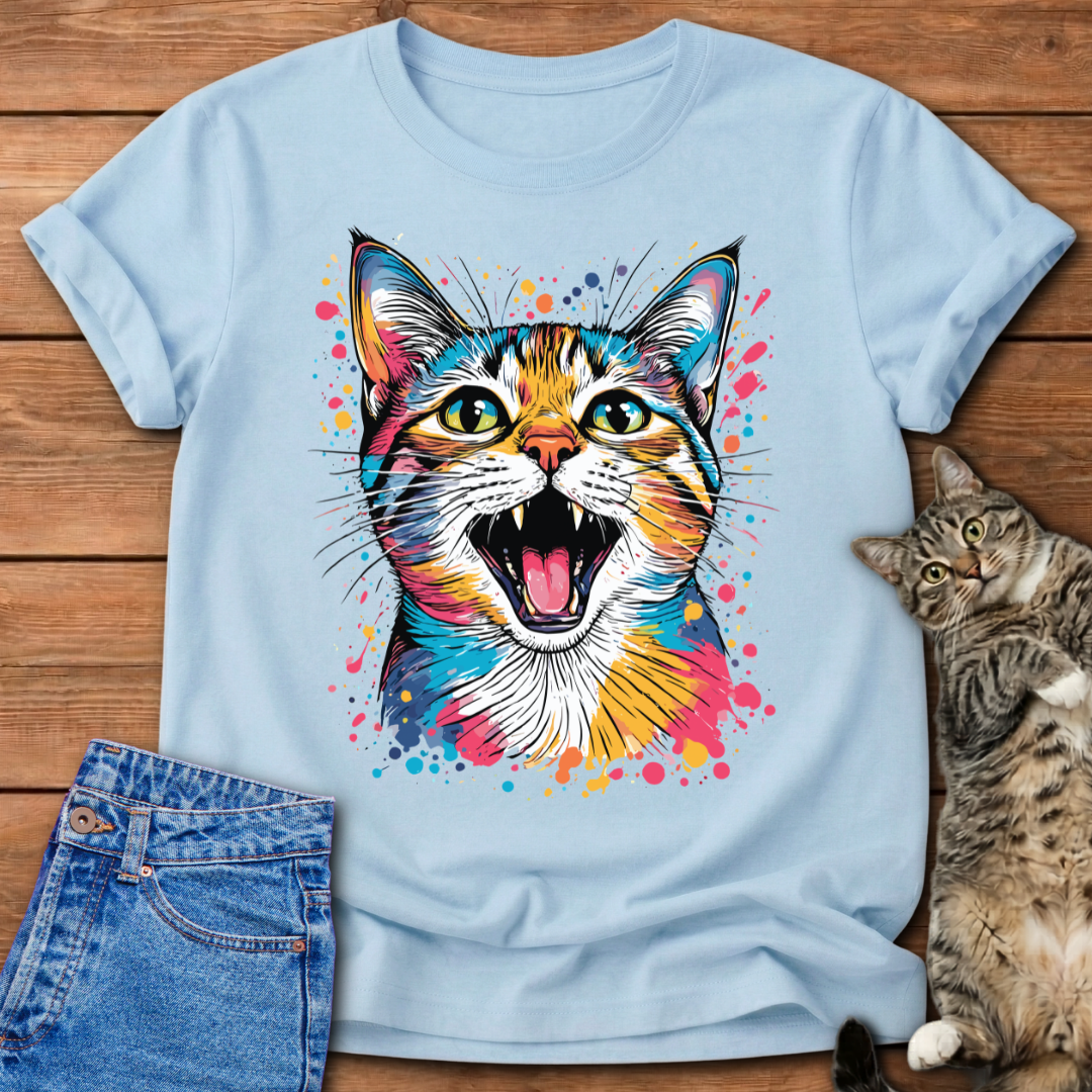 Color Explosion Cat T-Shirt