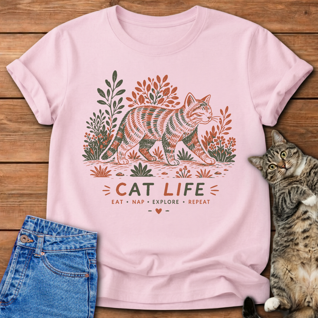 Vintage Cat Life T-Shirt
