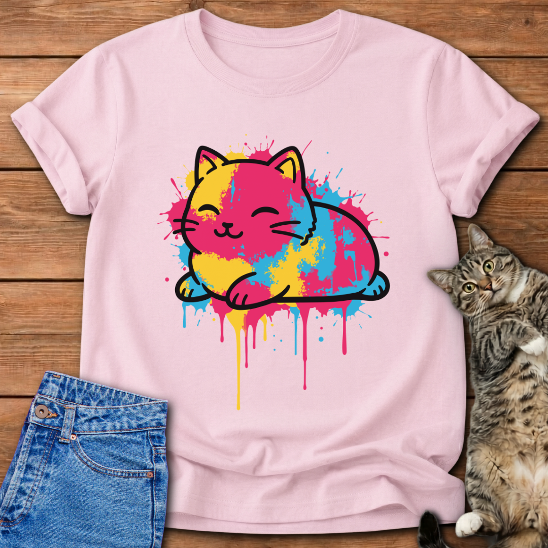 Color Splash Cat T-Shirt