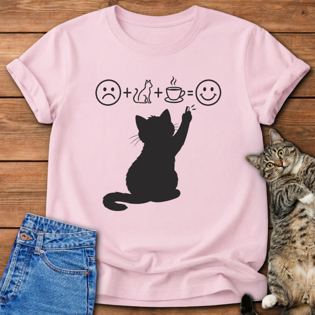 Coffee Cat Math T-Shirt