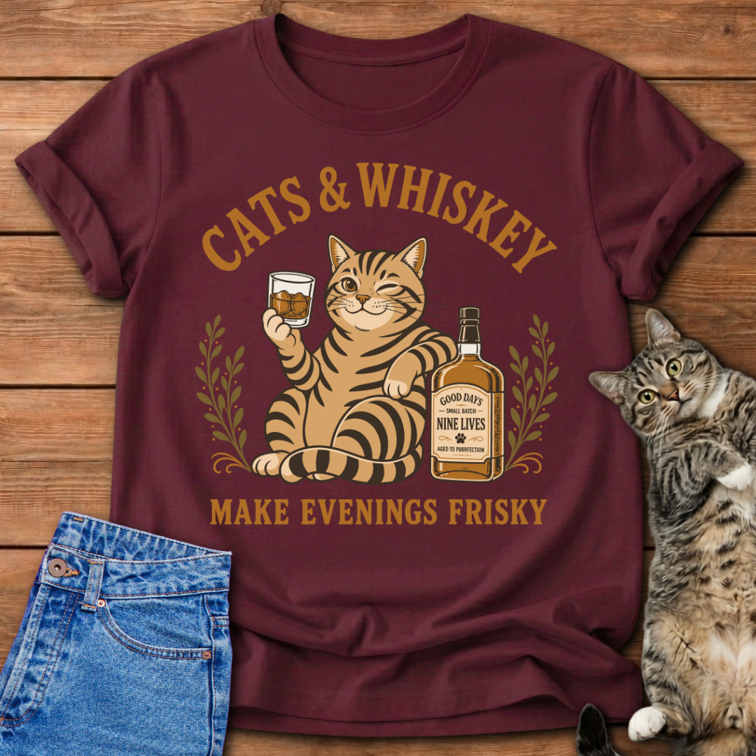 Cats and Whiskey T-Shirt