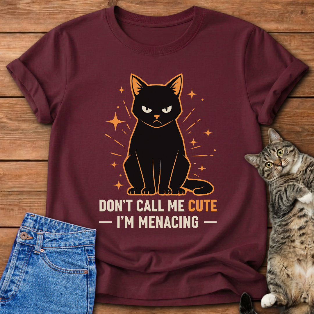 Menacing Black Cat T-Shirt