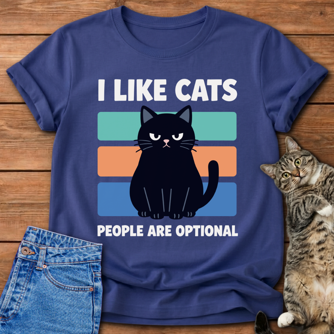 People Are Optional Cat T-Shirt