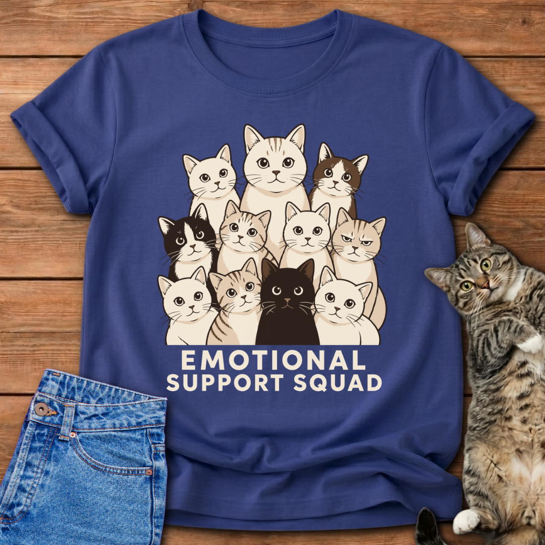 Emotional Support Squad Cat T-Shirt