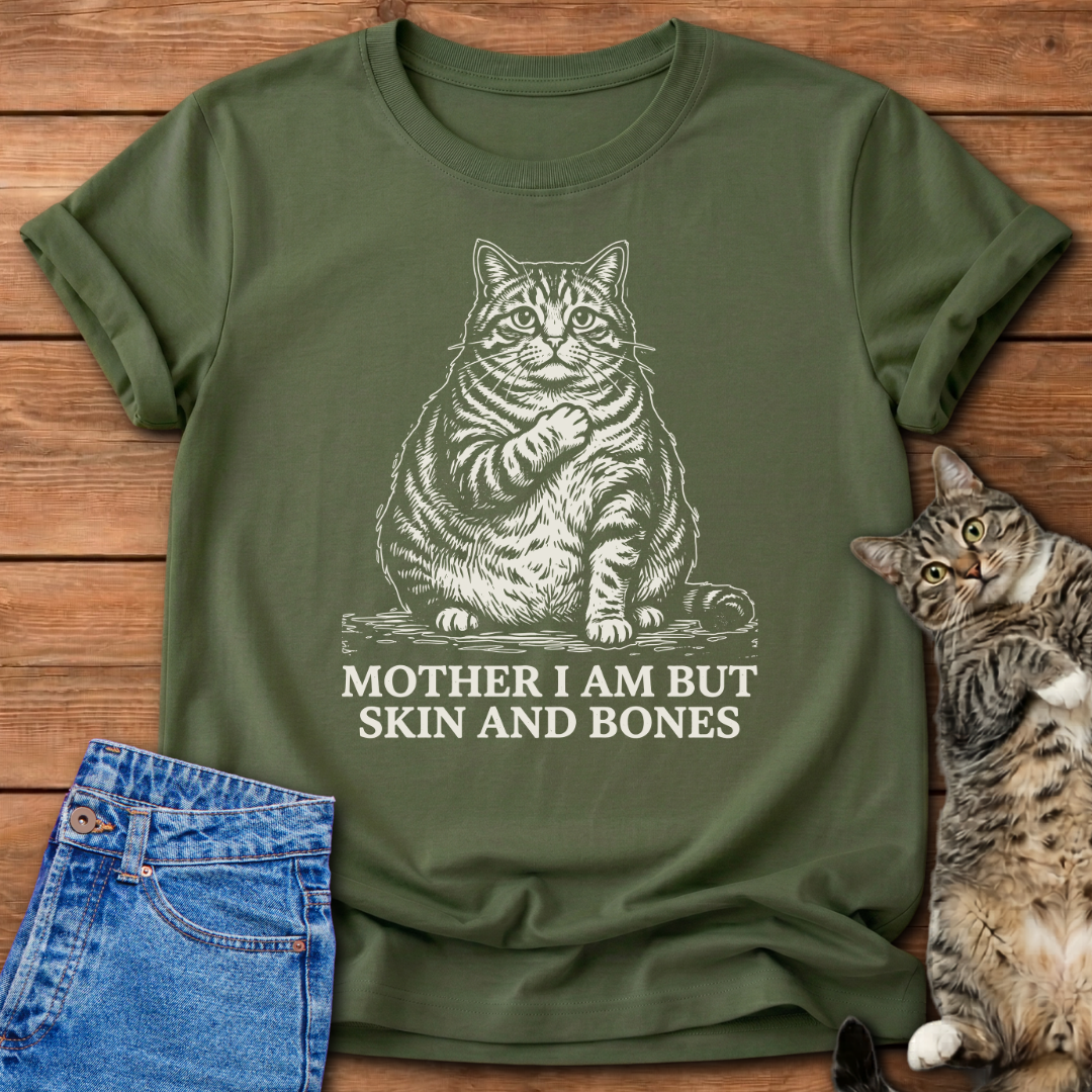 Skin And Bones Cat T-Shirt