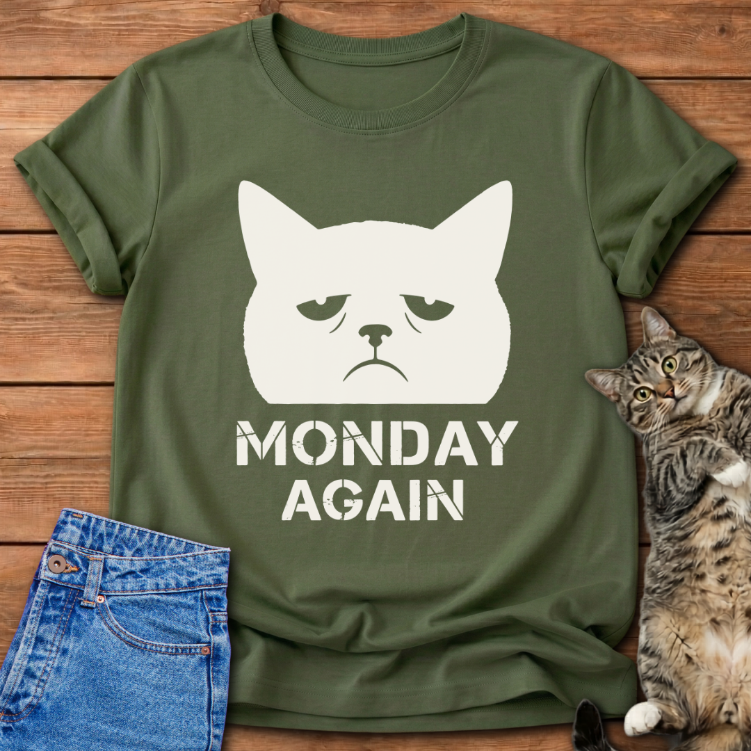 Monday Again Cat T-Shirt