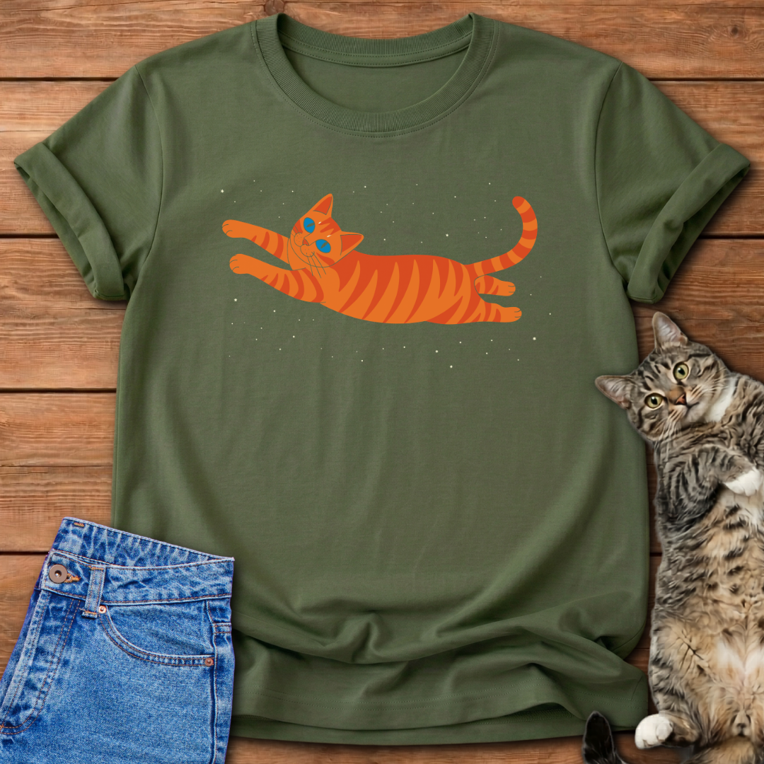 Floating Space Cat T-Shirt