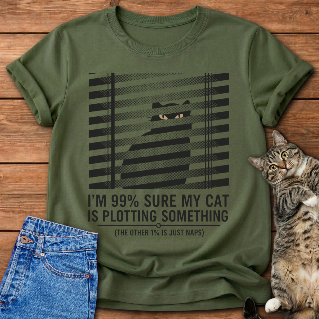 Cat Plotting Something T-Shirt