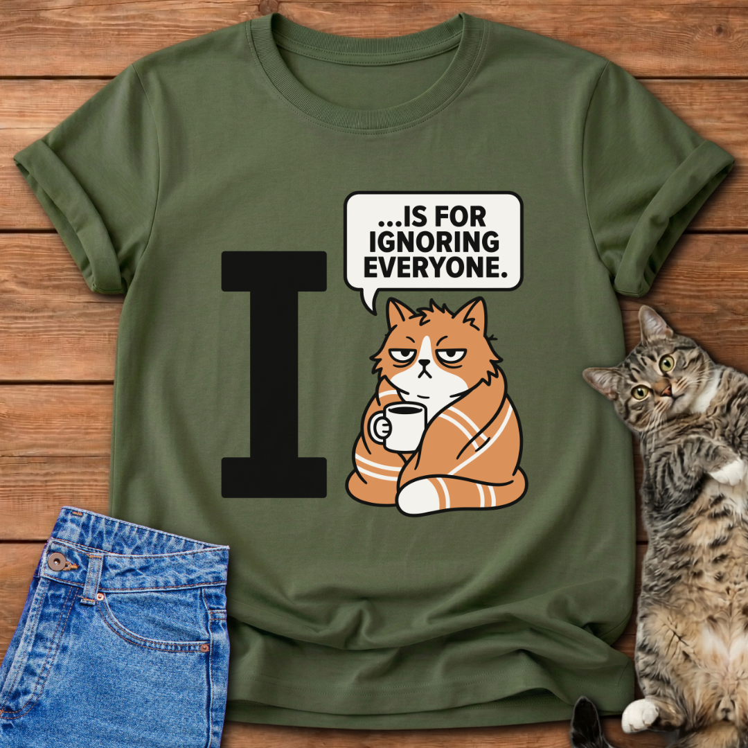 Cat Ignoring Everyone T-Shirt