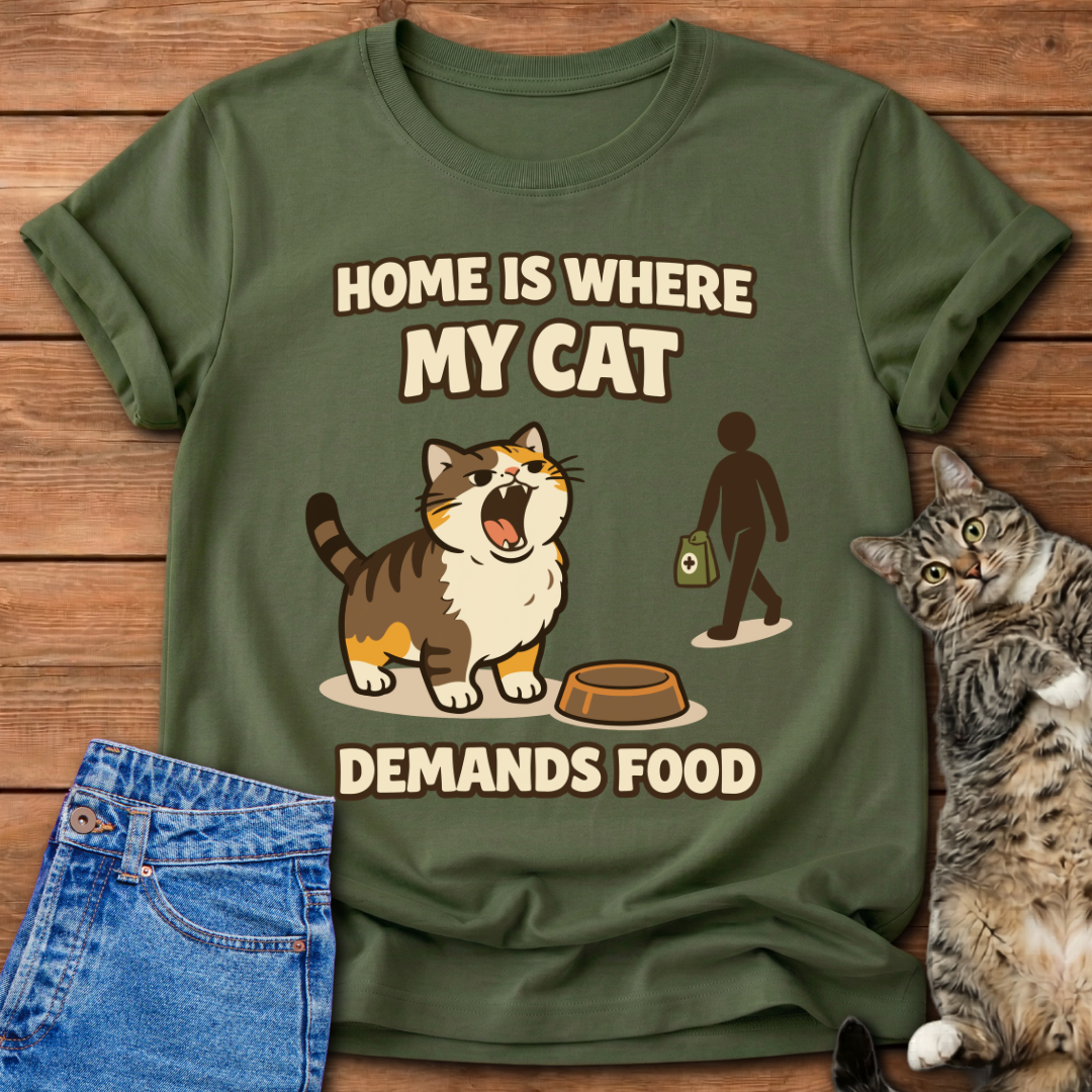 Home Is Where My Cat T-Shirt