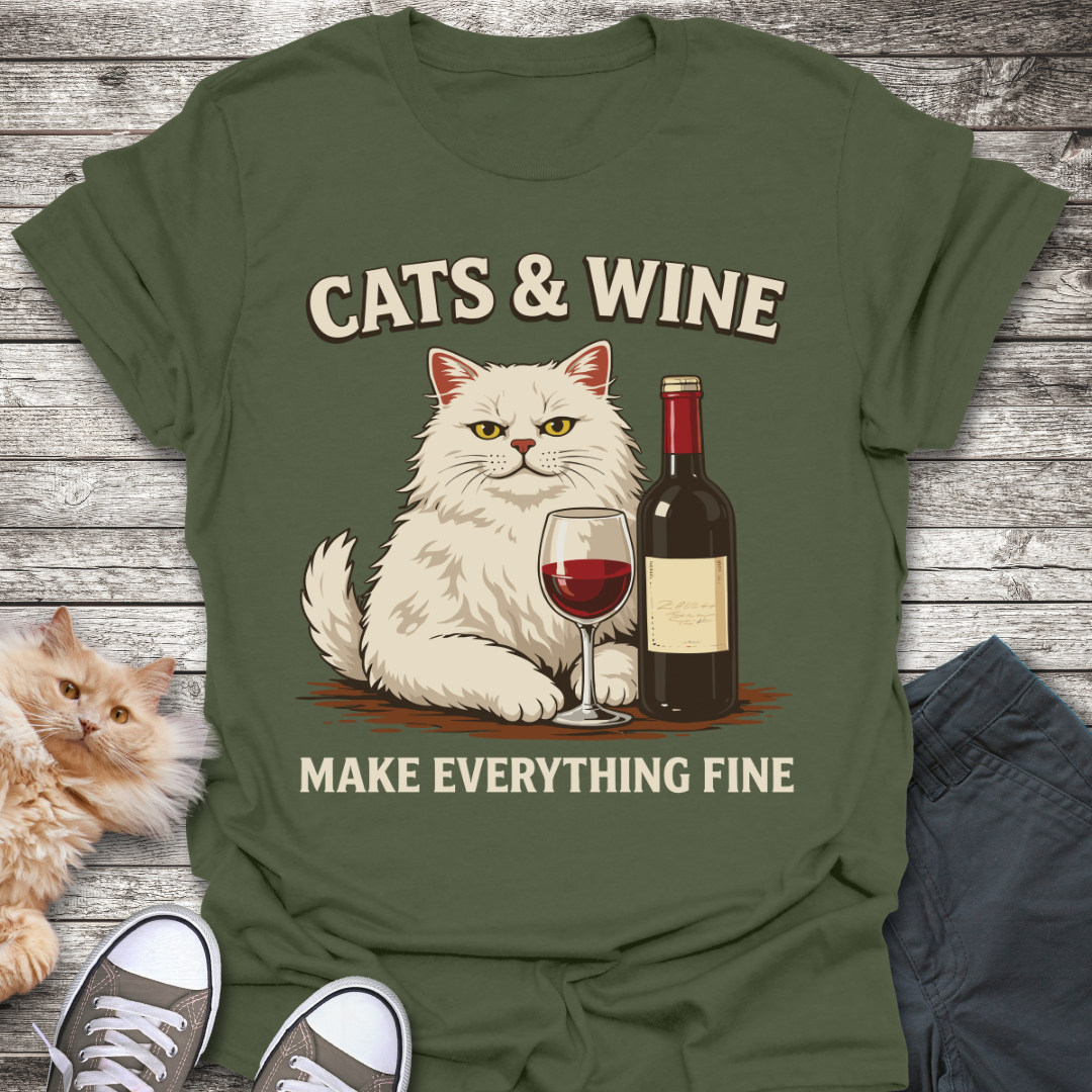 Cats And Wine T-Shirt