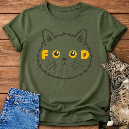 FOOD Black Cat T-Shirt